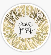 Pegatina Treat Yo Self - Oro