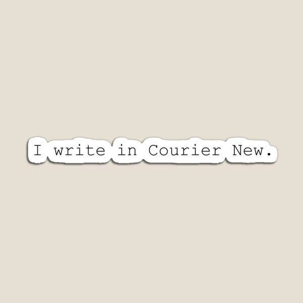 Item preview, Escribo en Courier New designed and sold by PolkaDotTurtle.
