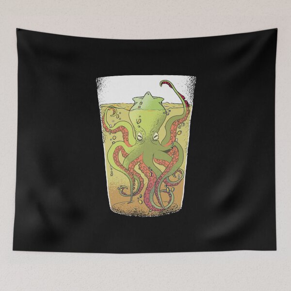 Aperçu de l'œuvre Kraken dans un verre à bière créée et vendue par KoolMoDee.