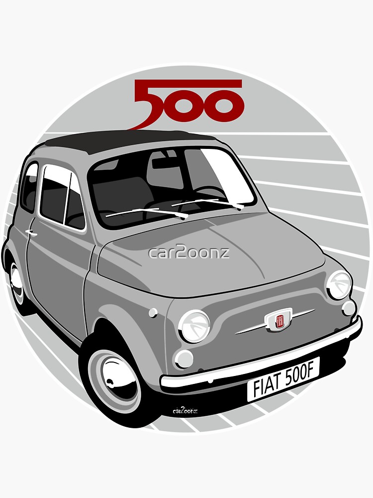 1970's Retro Sticker Fiat 500 126 1500 650 850 800 X1-9