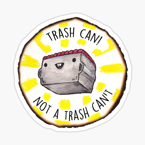 Trash Talk Funny Garbage Bin Pun Sticker