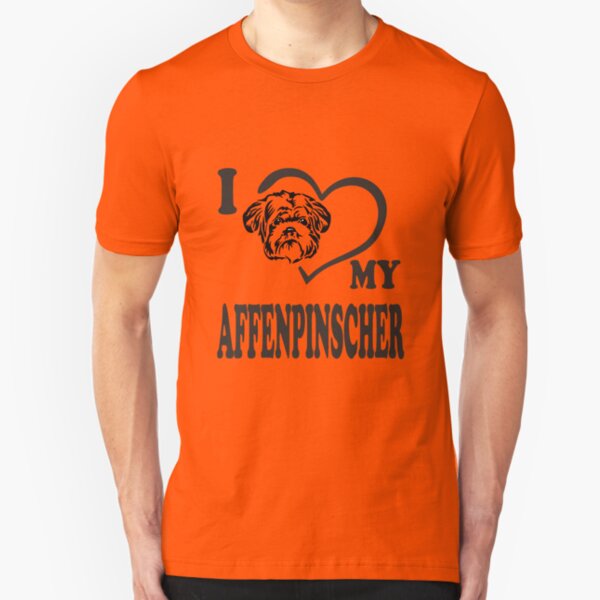 I Love My Affenpinscher Slim Fit T-Shirt