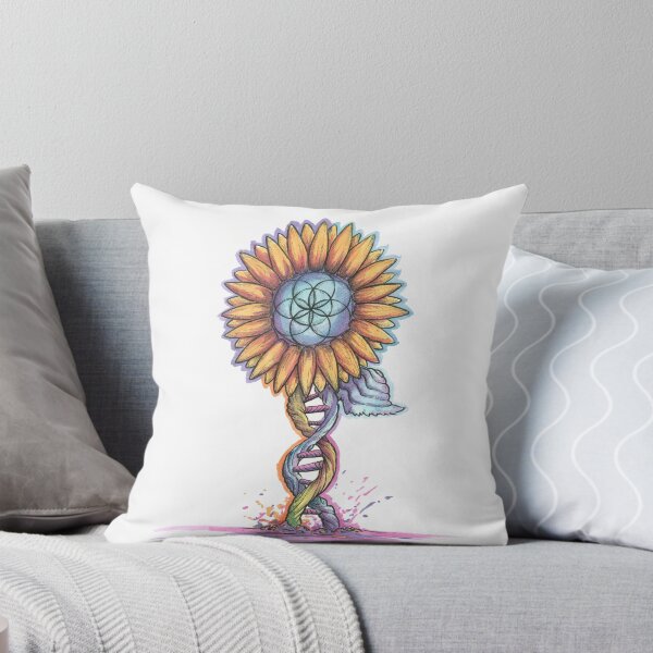 Item preview, Seed of Life Sunflower - Psychedelic Watercolor Painting designed and sold by Dan Slutz.