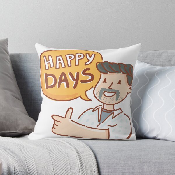 Happy Days by AussiEmoji™ Australia Throw Pillow