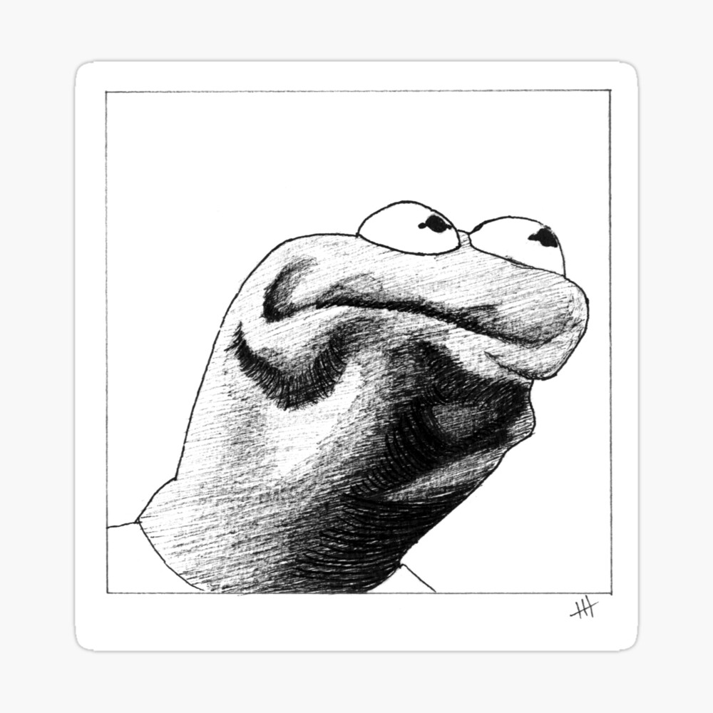 Kermit S Angry Face Sticker By Haleyhawesome Redbubble