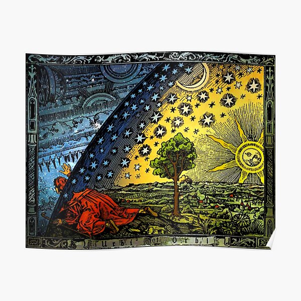 Flammarion Engraving Print Poster 