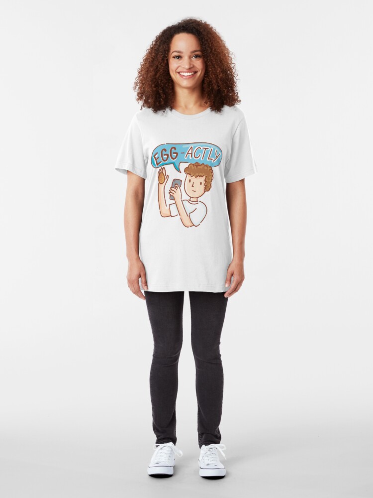 Alternate view of EggBoy's Egg-Actly ! Slim Fit T-Shirt