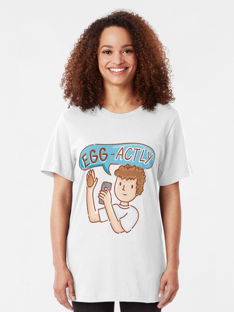 Alternate view of EggBoy's Egg-Actly ! Slim Fit T-Shirt