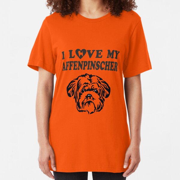 I Love My Affenpinscher Slim Fit T-Shirt