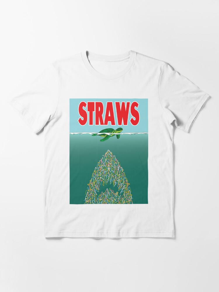 straws t shirt jaws