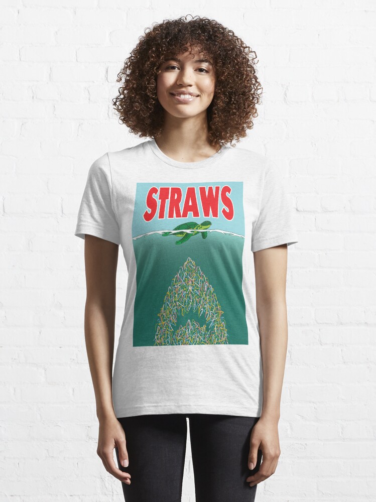 straws t shirt jaws