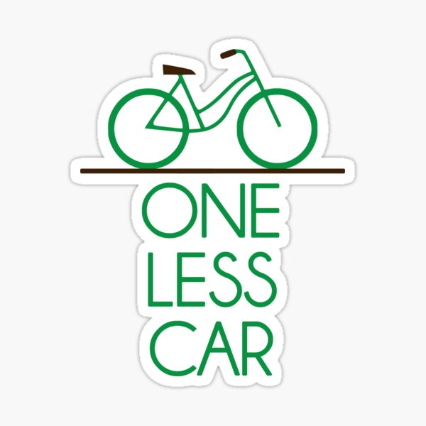 Item preview, One Less Car Earth Friendly Bicycle designed and sold by TheShirtYurt.