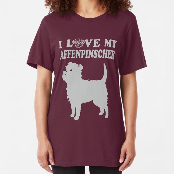 I Love My Affenpinscher Slim Fit T-Shirt