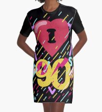 I love the nineties I Heart Pink Shrill Graphic T-Shirt Dress