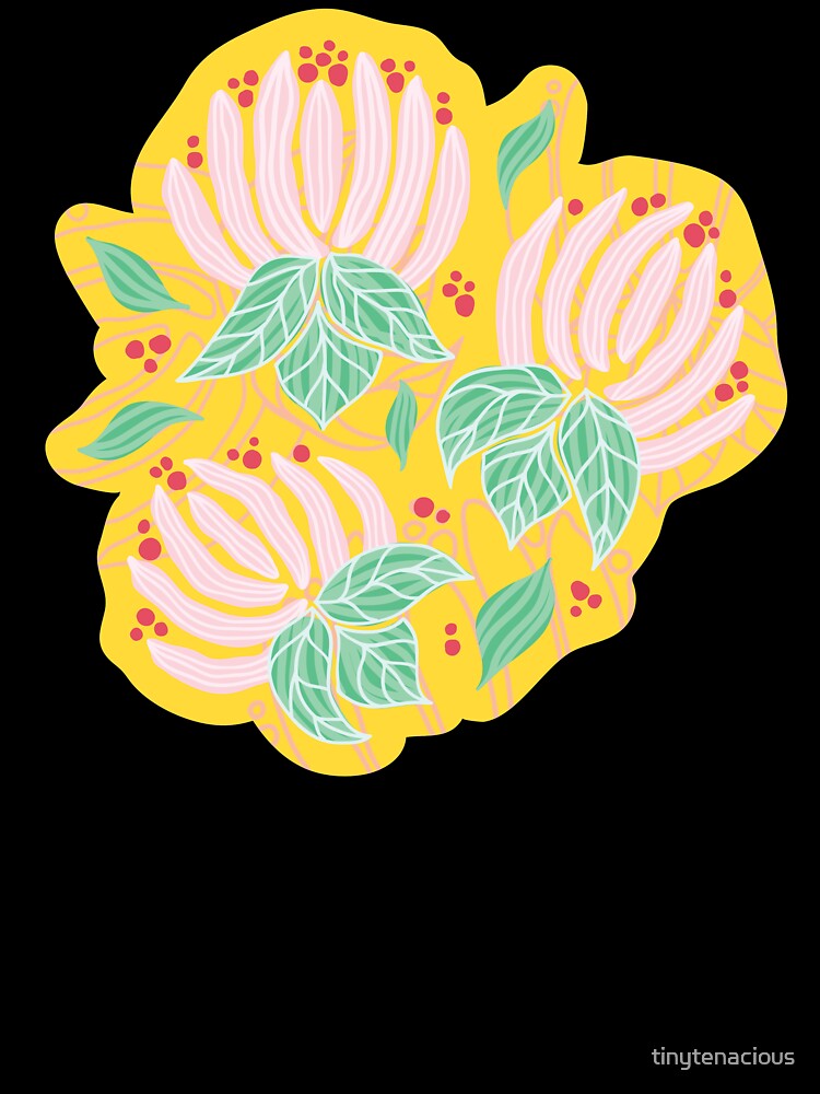 Thumbnail 7 of 7, Oversized T-Shirt, Blush Bloom Peony Lemon designed and sold by tinytenacious.