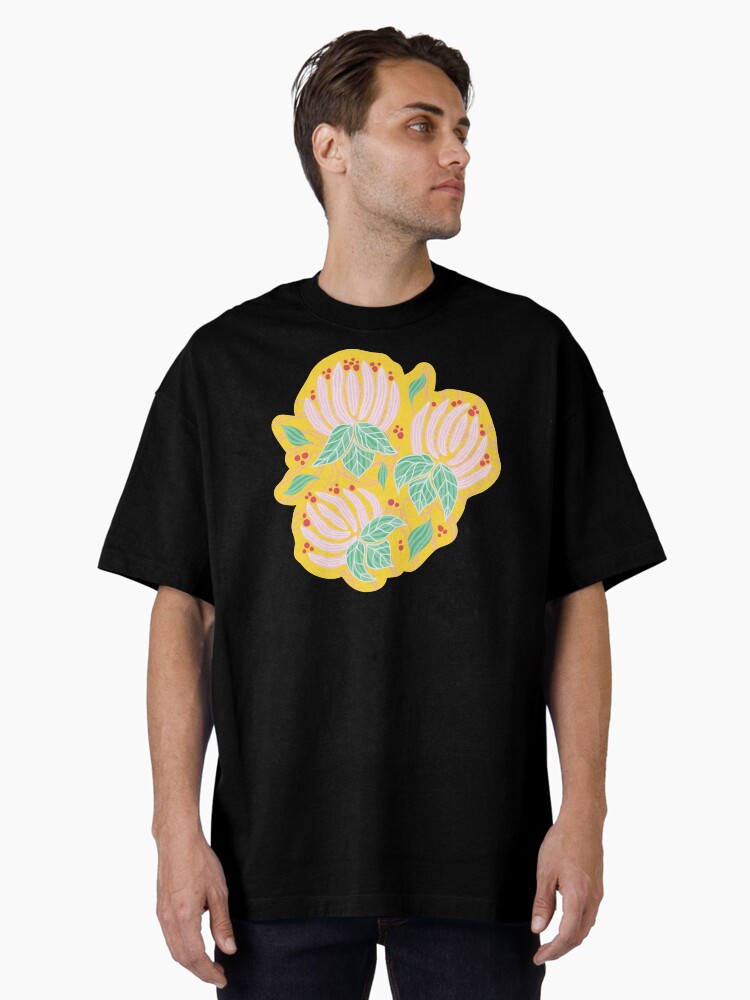 Thumbnail 2 of 7, Oversized T-Shirt, Blush Bloom Peony Lemon designed and sold by tinytenacious.