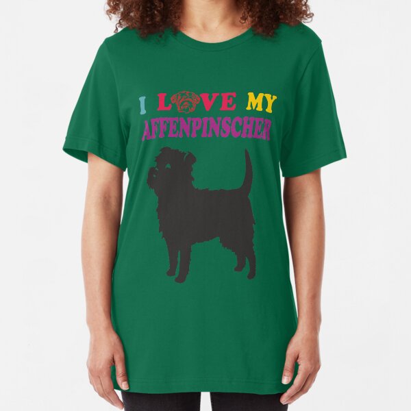 I Love My Affenpinscher Slim Fit T-Shirt
