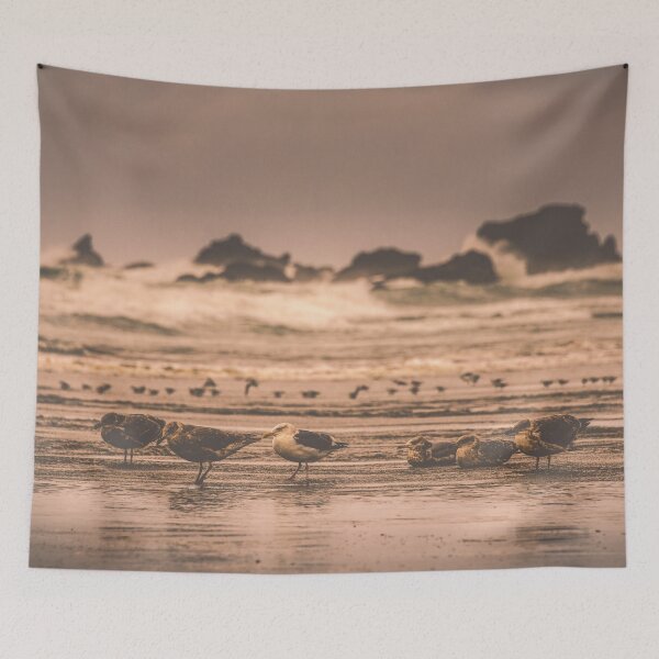 Item preview, Ocean Beach - Seagulls near Oregon Sea designed and sold by artcascadia.