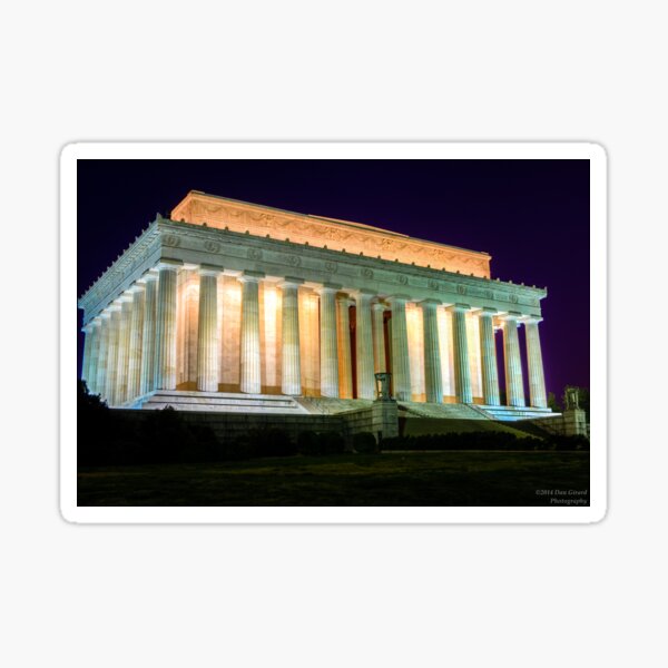 Lincoln Monument in Washington DC at Night photo Sticker