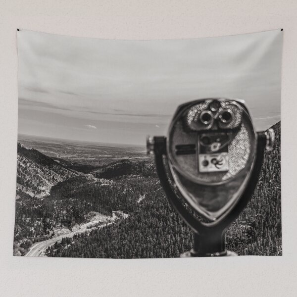 Item preview, Scenic Mountains - Black and White Tourist Binoculars at Pikes Peak Denver Colorado designed and sold by artcascadia.
