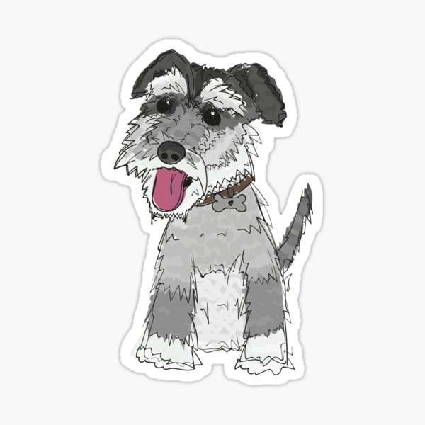 Mini Schnauzer Dog Sticker