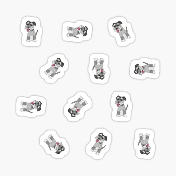 Mini Schnauzer Dog Pattern Sticker