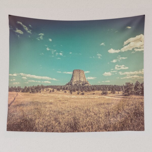 Item preview, Vintage Landscape - Devil's Tower National Monument Wyoming designed and sold by artcascadia.