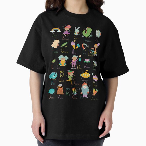 Alfabeto Camiseta oversize