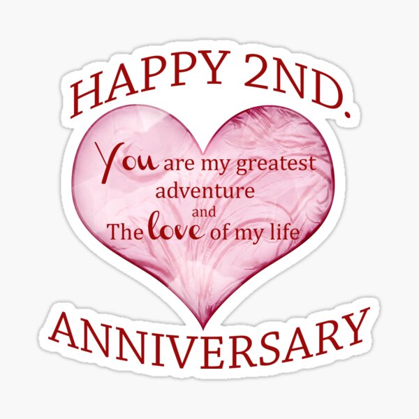 2nd Anniversary Sticker By Cheriverymery Redbubble