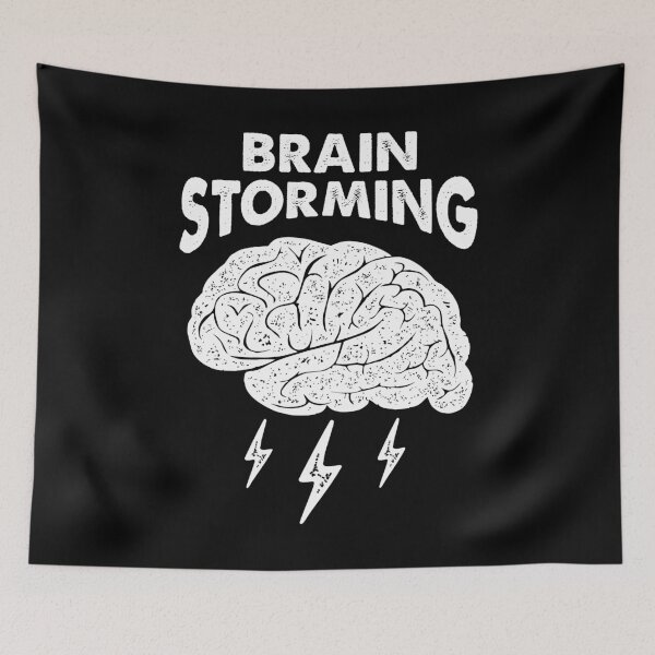 Item preview, Brain Storming Brainstorm Funny Quote Lightning designed and sold by LarkDesigns.