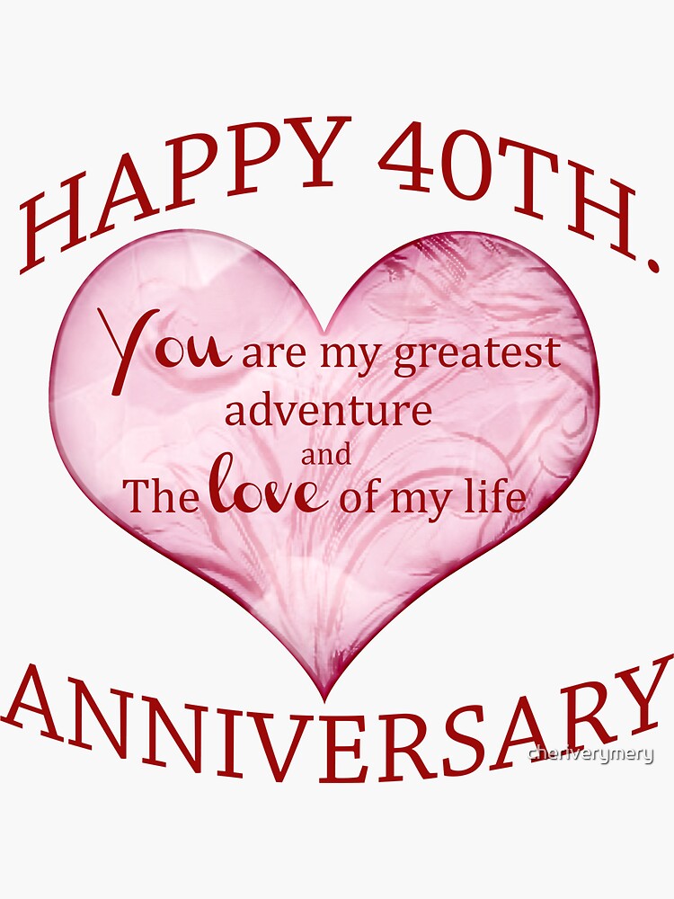 Celebrating 40th Anniversary Sticker for Sale by thepixelgarden