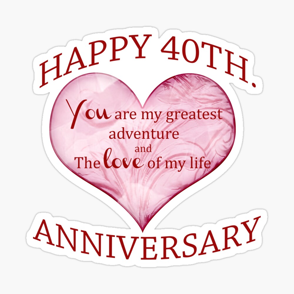 Celebrating 40th Anniversary Sticker for Sale by thepixelgarden