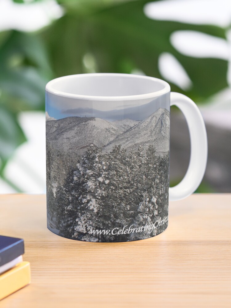 Thumbnail 1 of 6, Coffee Mug, Winter Mug with Snow, Red House - From ccnow.info designed and sold by sdawsoncc.