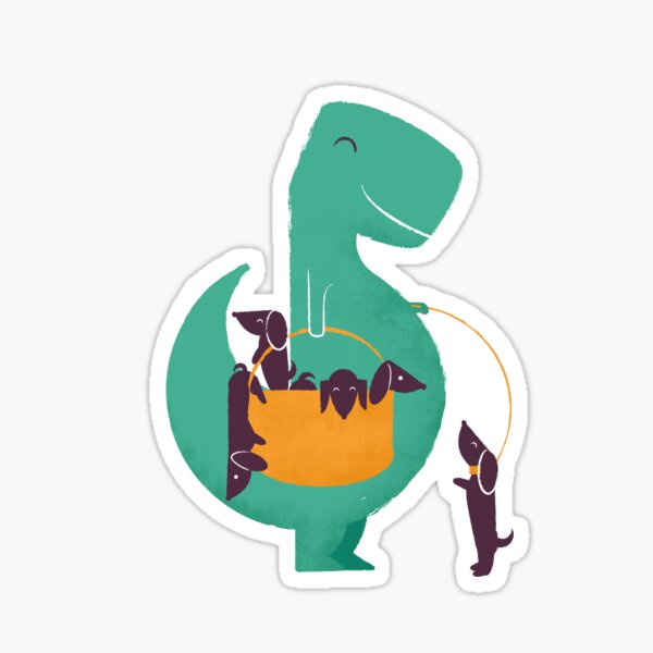 Item preview, T-Rex and his Basketul of Wiener Dogs designed and sold by jayfleck.