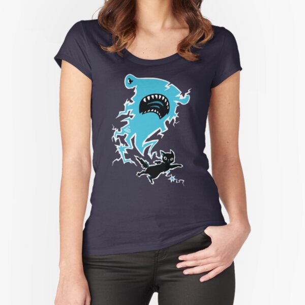 Kitten Shark Fitted Scoop T-Shirt