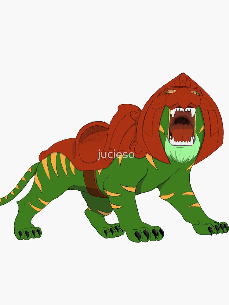 "Battle Cat!" Sticker for Sale by jucieso Redbubble