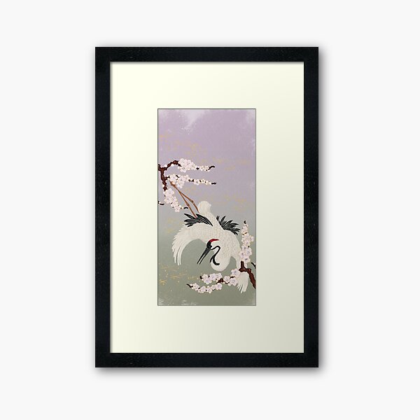 Japanese Crane Framed Art Print