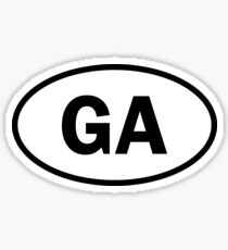 Georgia - GA - ovaler Aufkleber Sticker