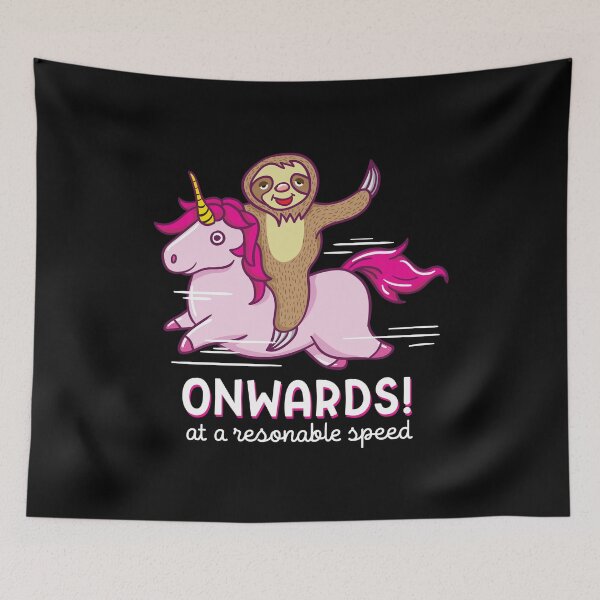 Item preview, Riding at a Resonable Speed Sloth Unicorn Design designed and sold by inspiredtrend.