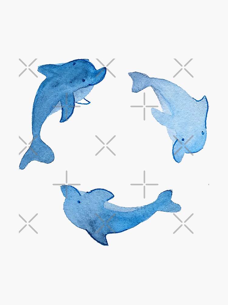 Dolphin Stickers and Pattern by annieparsons