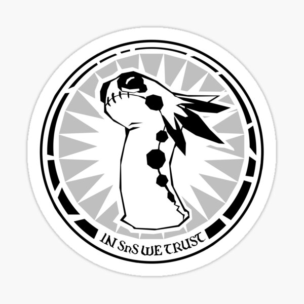 JoCat In SnS We Trust Emblem - Black Sticker