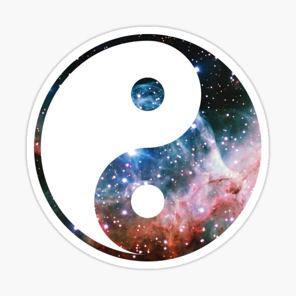 Thor's Helmet Nebula | Yin and Yang Symbol Sticker