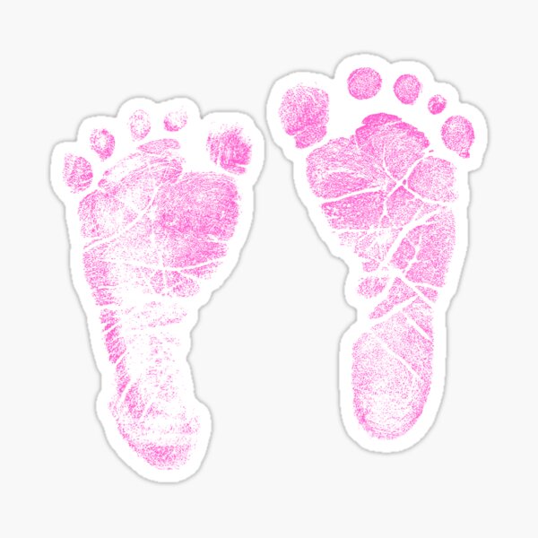 Item preview, Pink Baby Footprints. Adorable Baby Feet Perfect For New Baby Girl designed and sold by Digital Eclectica.