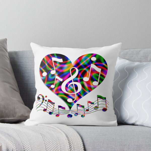 Item preview, Treble Clef Inside Colorful Heart with Music Notes designed and sold by CoolDoodles.