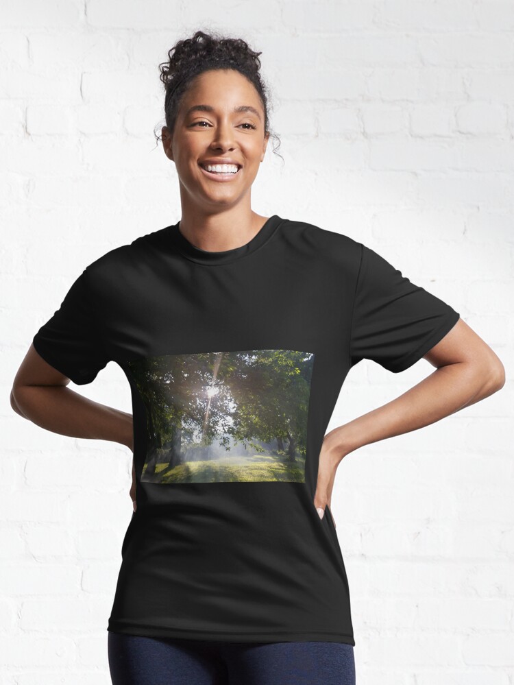 Alternate view of M.I. #11 |☼| Smoky Tree Sun Rays - Landscape Shot (Pearson Park) Active T-Shirt