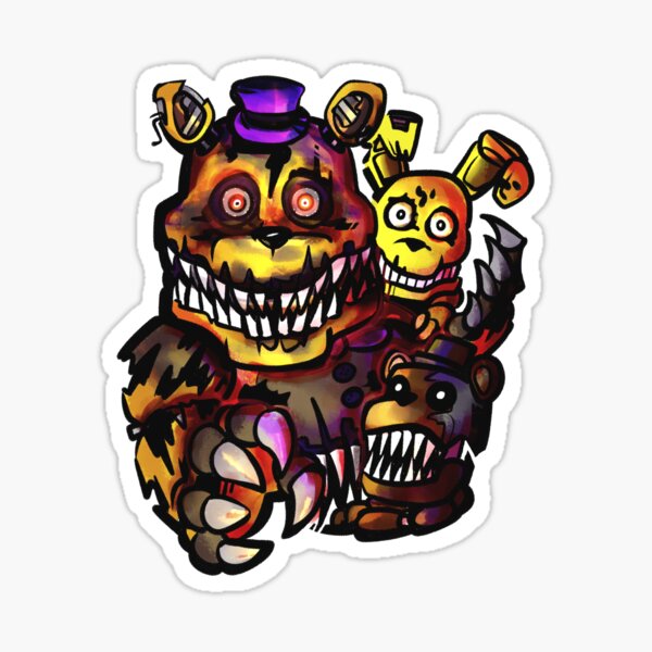 FNAF Nightmare Fredbear Fanart Sticker for Sale by tayatarantula