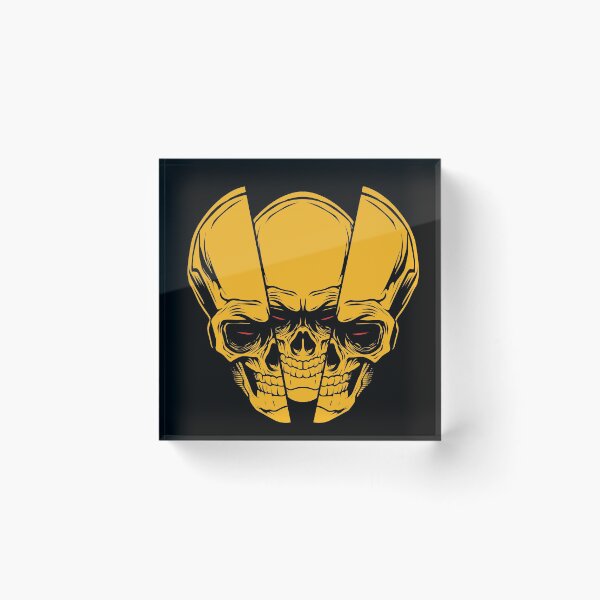 Item preview, Yellow Cringe Skull Hybrid designed and sold by Kunstlerstudio.
