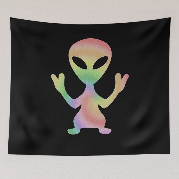 Item preview, Tie dye alien colorful alien designed and sold by Chardo55.