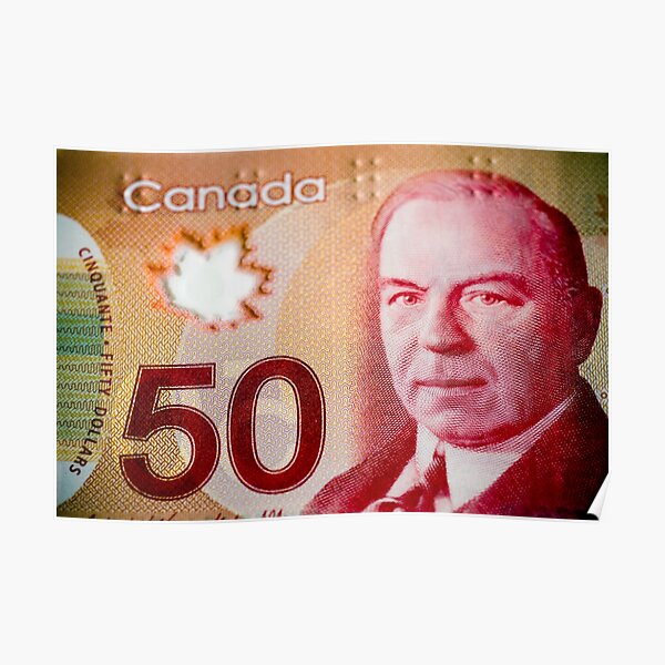 Canadian 100 Dollar Currency Money Banknote Poster By Okanaganphoto Redbubble