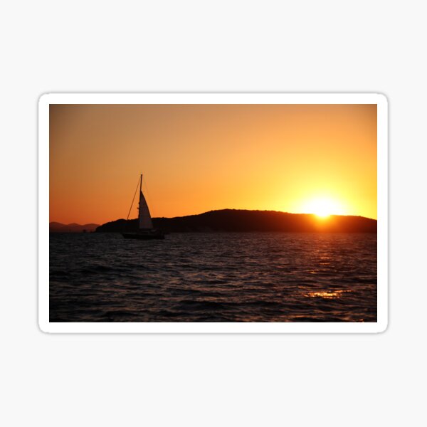 Sunset sail. Sticker